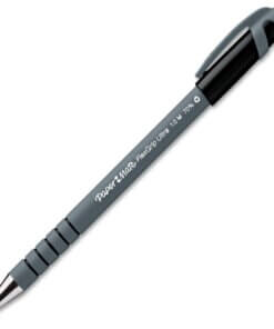 Paper Mate Flexgrip Ultra Recycled Pens - Medium Pen Point - Black - Black Rubber Barrel - 1 Dozen