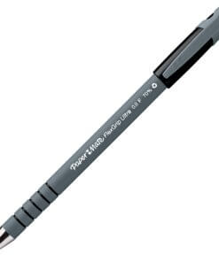 Paper Mate Flexgrip Ultra Recycled Pens - Fine Pen Point - Black - Black Rubber Barrel - 1 Dozen