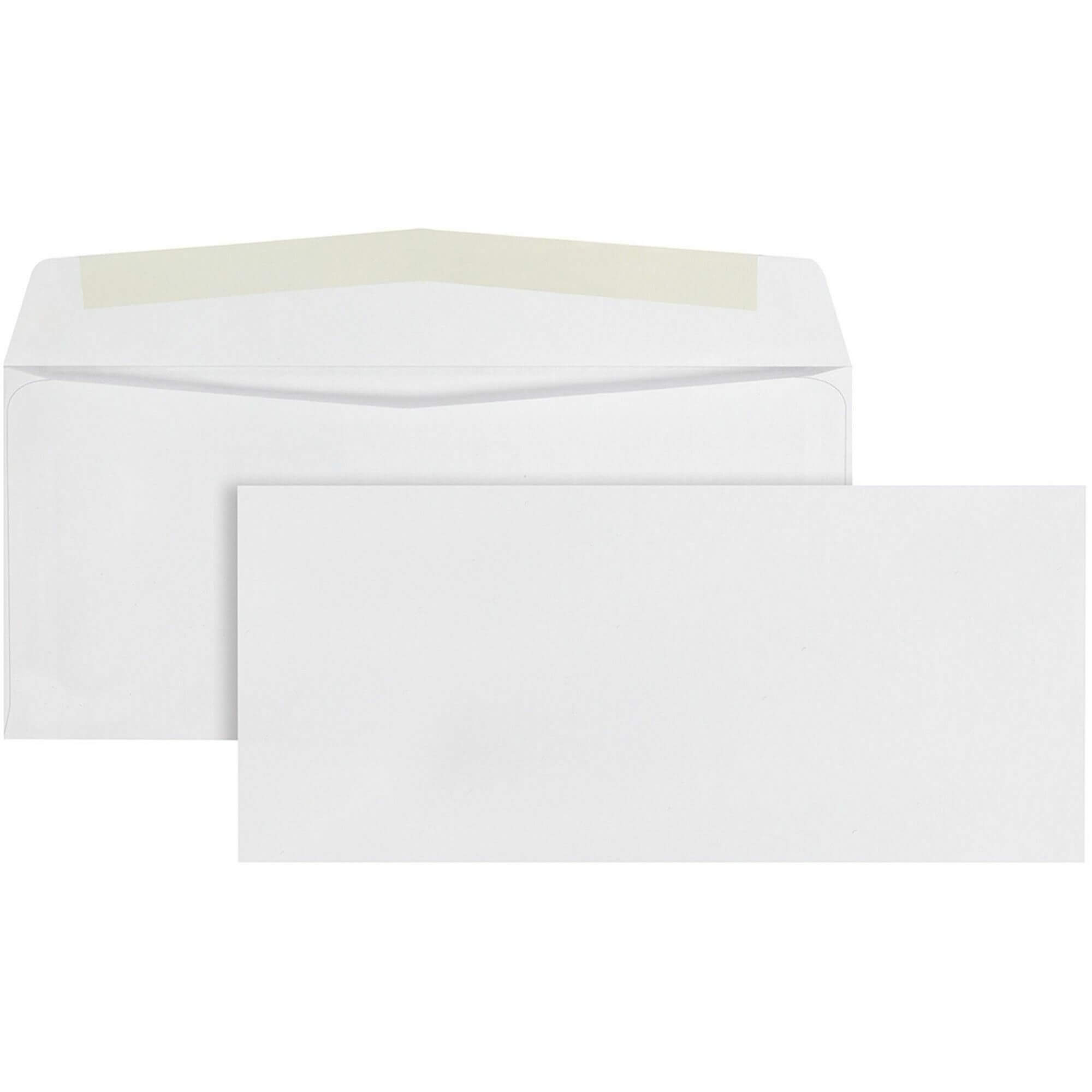 Quality Park No. 10 Business Envelopes - Business - #10 - 4 1/8" Width x 9 1/2" Length - 24 lb - Gummed - Wove - 1000 / Box - White