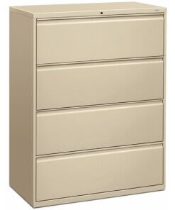 HON Brigade 800 H894 Lateral File - 42" x 18" x 53.3" - 4 Drawer(s) - Finish: Putty