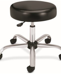 HON Sitting Stool - Black Vinyl Seat - Black Back - Black Frame - Black