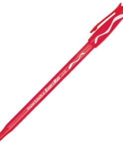 Paper Mate Erasermate Ballpoint Pens - Medium Pen Point - 1 mm Pen Point Size - Conical Pen Point Style - Red - Red Barrel - 1 Dozen