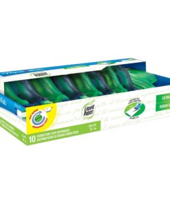 Paper Mate Liquid Paper DryLine Correction Tape - 0.20" Width x 39.33 ft Length - White TapeBlue Dispenser - Break Resistant, Non-refillable, Tear Resistant - 10 / Pack - Blue