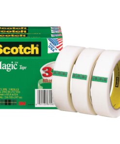 Scotch Magic Tape - 72 yd Length x 1" Width - 3" Core - 3 / Pack - Matte Clear