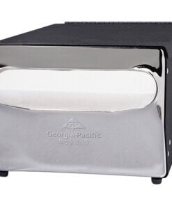 Dixie Countertop Napkin Dispenser - Full Fold Dispenser - 255 x Napkin - 5.9" Height x 7.9" Width x 11.5" Depth - Steel - Black, Chrome - Durable - 1 Each