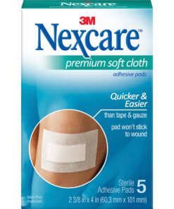 Nexcare Soft Cloth Premium Adhesive Gauze Pad - 3 Ply - 2.38" x 3" - 15/Box - White