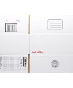Scotch Mailing Box - External Dimensions: 14" Length x 10" Width x 5.5" Height - White - For Mail - Recycled - 1 Each