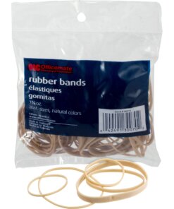 Officemate Assorted Size Rubber Bands - 1 / Bag - Rubber - Natural