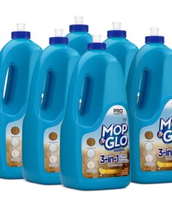 Mop & Glo Multi-surface Floor Cleaner - 64 oz (4 lb) - Lemon Scent - 6 / Carton - Tan