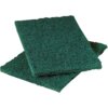 Scotch-Brite Heavy-Duty Scouring Pad - 9" Height x 6" Width - 12/Dozen - Synthetic Fiber, Resin - Green