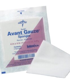 Medline Avant Nonsterile Gauze Nonwoven Sponges - 4 Ply - 3" x 3" - 200/Box - White