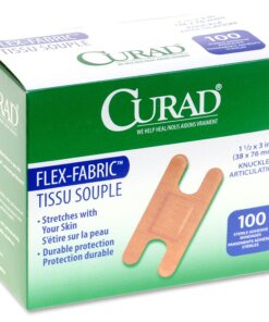 Medline Woven Adhesive Bandages - 1.50" x 3" - 100/Box - Tan