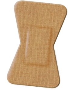Medline Comfort Cloth Woven Finger Tip Bandage - 1.50" x 2.12" - 100/Box - Tan