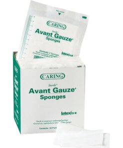 Medline Avant Sterile Gauze Sponges - 4 Ply - 2" x 2" - 50/Box - White