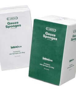 Medline Caring Non-sterile Gauze Sponges - 16 Ply - 4" x 4" - 200/Box - White
