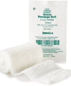Medline Sterile Gauze Bandage Roll - 6 Ply - 4.50" x 12.30 ft - 100/Box - White
