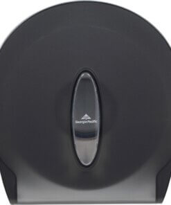 Georgia-Pacific 1-Roll Jumbo Jr. High-Capacity Toilet Paper Dispenser - Roll Dispenser - 1 x Roll - 11.3" Height x 10.6" Width x 5.4" Depth - Plastic - Smoke Gray - Lockable, Washable, Durable - 1 Each