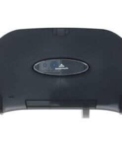 Georgia-Pacific 2-Roll Side-By-Side Standard Roll Toilet Paper Dispenser - Pull Out Dispenser - 2 x Roll - 8.6" Height x 13.6" Width x 5.7" Depth - Smoke Gray - 1 Each