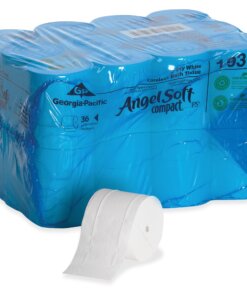 Angel Soft Professional Series Compact Premium Embossed Toilet Paper - 2 Ply - 3.85" x 4.05" - 750 Sheets/Roll - 4.75" Roll Diameter - White - Coreless, Embossed, Soft - For Bathroom - 36 Rolls Per Carton - 36 / Carton