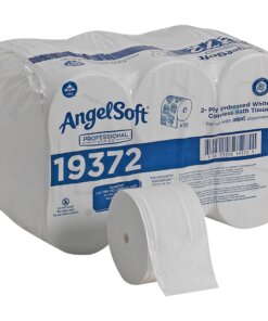 Angel Soft Professional Series Premium Embossed Coreless Toilet Paper - 2 Ply - 3.85" x 4.05" - 1125 Sheets/Roll - White - For Restroom - 18 / Carton