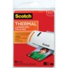 Scotch Thermal Laminating Pouches - Sheet Size Supported: 5" Width x 7" Length - Laminating Pouch/Sheet Size: 5.20" Width x 7.20" Length x 5 mil Thickness - Glossy - for Photo, Document, Lists, Card, Recipe, Artwork - Photo-safe, Double Sided - Clear - 20 / Pack