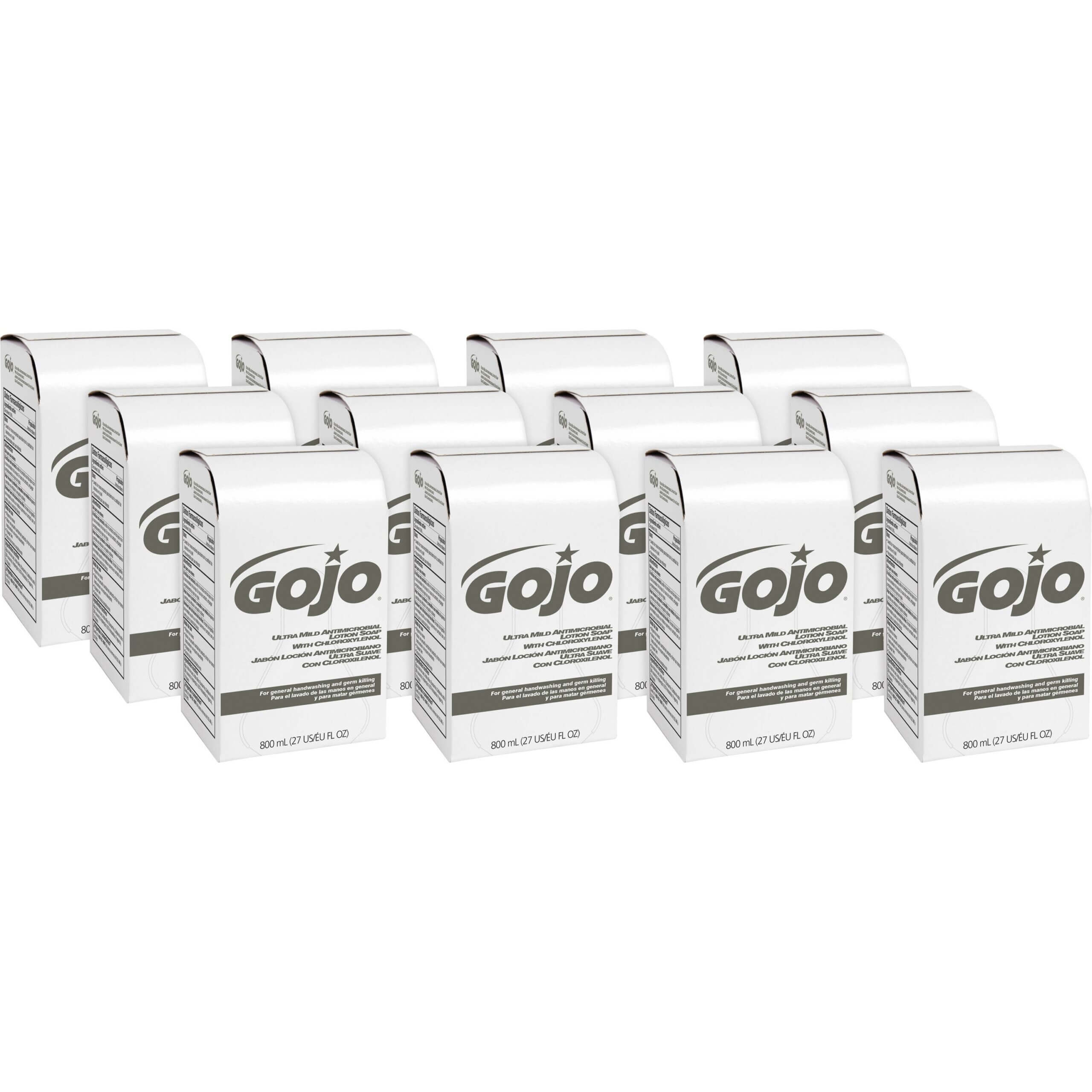 Gojo® Ultra Mild Antimicrobial Lotion Soap Refill - Coconut Scent - 27.1 fl oz (800 mL) - Kill Germs - Hand - White - Leak Proof, Bio-based - 12 / Carton