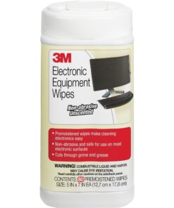 3M Premoistened Electronic Cleaning Wipes - Pre-moistened, Anti-static - 75 / Canister - 1 Each - Aqua