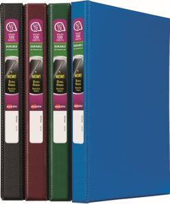 Avery&reg; Durable Binder - Letter - 8.5" x 11" - 100 Sheet - 0.5" Capacity - 12 / Carton - Black, Green, Burgundy, Royal Blue