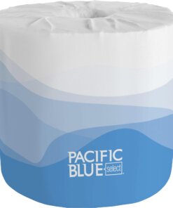 Pacific Blue Select Standard Roll Embossed Toilet Paper - 2 Ply - 4" x 4.05" - 550 Sheets/Roll - White - Durable, Absorbent - For Restroom - 80 / Carton