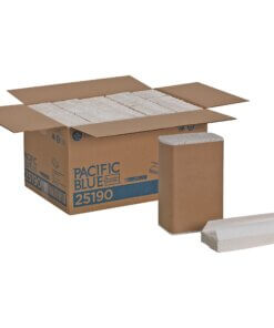 Pacific Blue Basic C-Fold Recycled Paper Towel - 1 Ply - 10.10" x 12.70" - White - Fiber - Absorbent, Strong, Chlorine-free - For Washroom, Public Facilities, Office Building, Food Service, Lodging - 240 Per Pack - 10 / Carton