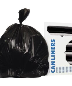 Heritage AccuFit 1.3mil Black Can Liners - 55 gal/75 lb Capacity - 40" Width x 53" Length - 1.30 mil (33 Micron) Thickness - Black - 100/Carton - Can