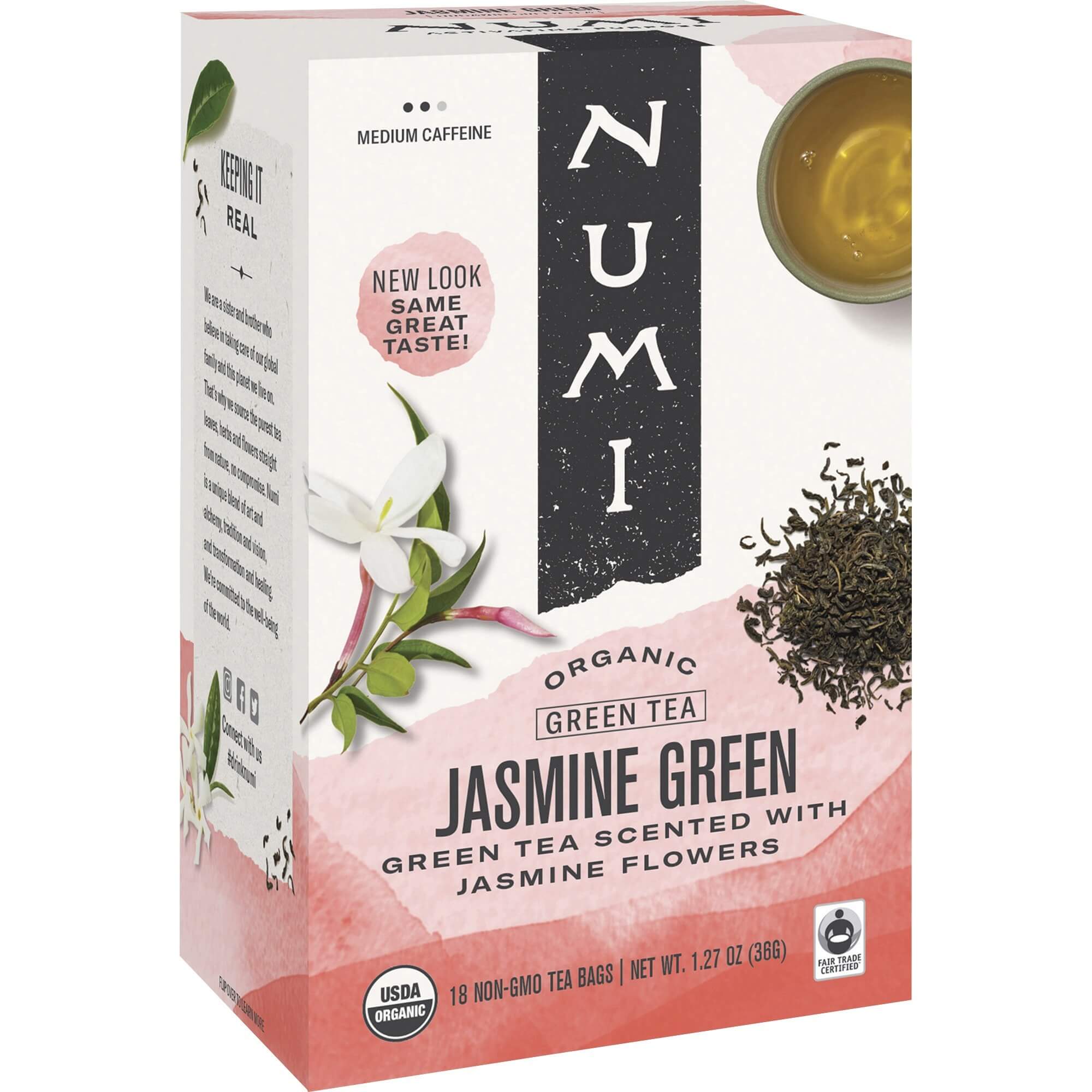Numi Organic Jasmine Green Tea Bag - 18 Teabag - 18 / Box - One Stop ...