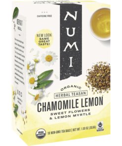 Numi Organic Chamomile Lemon Herbal Tea Bag - 18 Teabag - 18 / Box