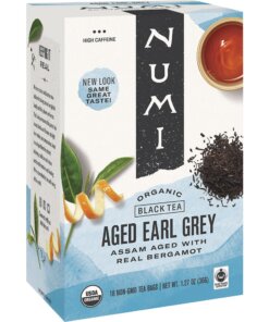 Numi Aged Organic Earl Grey Black Tea Bag - 18 Teabag - 18 / Box