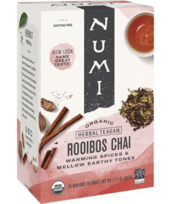 Numi Organic Rooibos Chai Black Tea Bag - 18 Teabag - 18 / Box