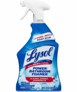 Lysol Bathroom Cleaner Spray - Spray - 32 fl oz (1 quart) - Fresh Scent - 12 / Carton - Clear