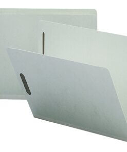 Nature Saver Letter Recycled Fastener Folder - 8 1/2" x 11" - 2" Expansion - 2 Fastener(s) - 2" Fastener Capacity for Folder - Pressboard, Tyvek - Gray - 100% Recycled - 25 / Box