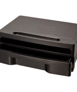 Officemate Monitor Stand with Drawer - 13.1" Width - Black