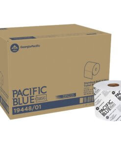 Pacific Blue Basic Standard Roll Toilet Paper - 3.95" x 4.05" - 1000 Sheets/Roll - White - Perforated, Septic Safe - For Restroom - 48 / Carton