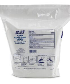 PURELL&reg; Sanitizing Wipes - White - Lint-free - For Restaurant, Office, Hand, Health Club - 1200 Per Pack - 2400 / Carton
