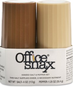 Office Snax Salt and Pepper Shaker Set - Salt, Pepper - 2/Set
