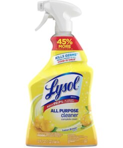 Lysol Lemon All Purpose Cleaner - Ready-To-Use Spray - 32 fl oz (1 quart) - Lemon Breeze Scent - 1 Each - Yellow