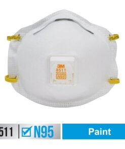 3M Particulate Respirator N95 - Exhalation Valve, Adjustable Nose Clip, Braided Headband - Particulate Protection - White - 10 / Box