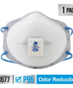3M Advanced Filter Relief Respirator - Adjustable Nose Clip, Braided Headband, Exhalation Valve - Particulate, Odor Protection - White - 1 / Pack