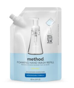 Method Foaming Hand Soap Refill - Sweet Water Scent - 28 fl oz (828.1 mL) - Hand - Clear - Triclosan-free - 1 Each