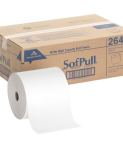 SofPull Mechanical Recycled Paper Towel Rolls - 1 Ply - 7.87" x 1000 ft - 7.80" Roll Diameter - White - Soft, Absorbent - For Healthcare, Office Building - 6 / Carton
