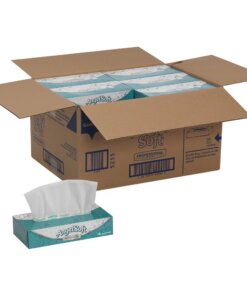 Angel Soft Professional Series Premium Facial Tissue - 2 Ply - 8.85" x 7.65" - White - Fiber - Soft, Absorbent - For Face - 100 Per Box - 30 / Carton