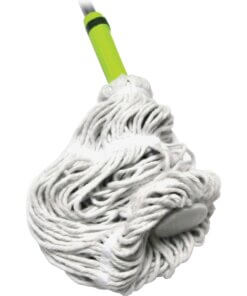 Miller's Creek Cotton Twist Mop - Sponge Head - Looped Ends, Ergonomic Handle, Lightweight - 1 Each - Blue