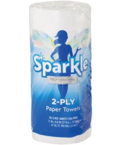 Sparkle Professional Series&reg; Paper Towel Roll by GP Pro - 2 Ply - 8.80" x 11" - 70 Sheets/Roll - White - Paper - Long Lasting, Absorbent, Individually Wrapped, Perforated - For Multipurpose, Hand - 1 Roll