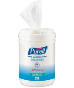 PURELL&reg; Alcohol Hand Sanitizing Wipes - 6" x 7" - White - Pre-moistened, Durable, Lint-free, Textured, Fragrance-free, Dye-free, Non-sticky, Residue-free, Anti-septic, Hypoallergenic, Non-irritating - For Hand - 175 Per Canister - 1 Each